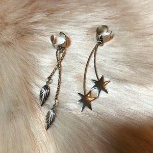 Star and Feather Ear Cuffs